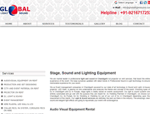 Tablet Screenshot of globallightsound.com